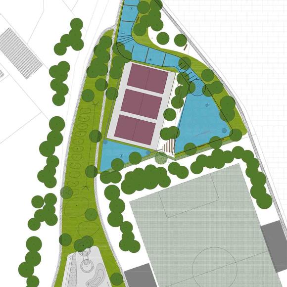 Park met hemelwatervoorzieningen