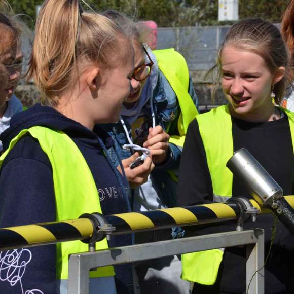 schoolbezoek aan rioolwaterzuiveringsinstallatie Aquafin
