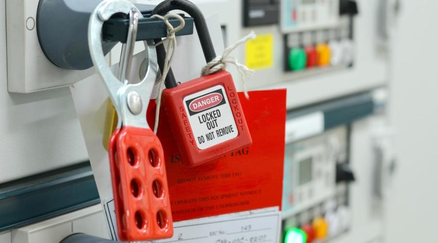 veiligheidsloten om een toestel betrouwbaar uit dienst te nemen bij Aquafin