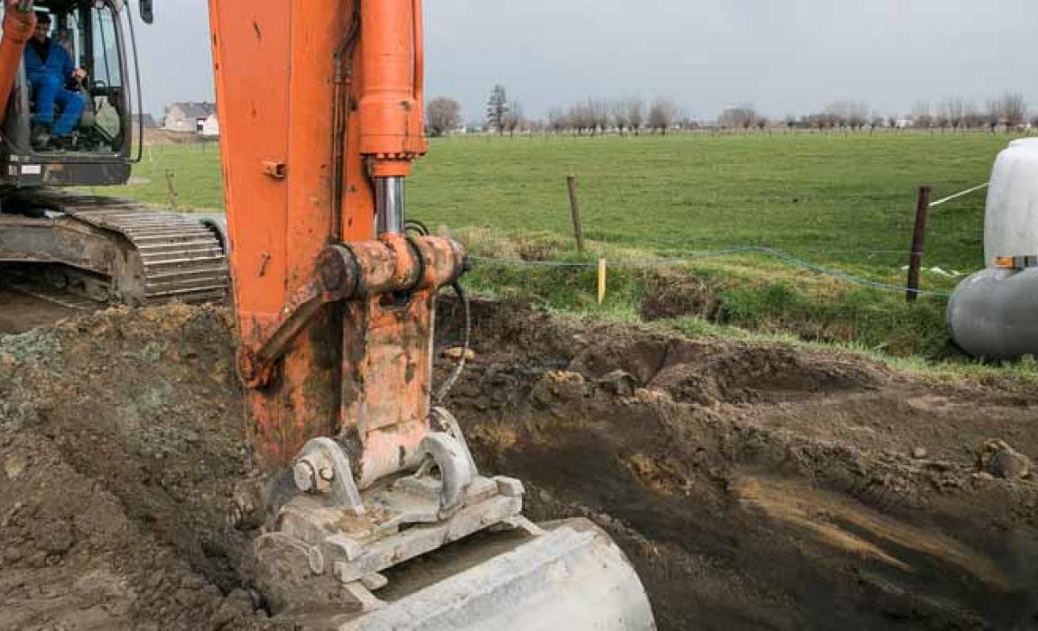 grondwerken met kraan