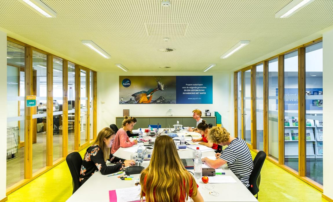 Studenten aan het blokken