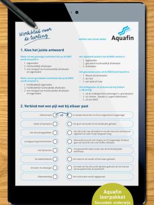 werkbladen Aquafin secundair onderwijs na rondleiding